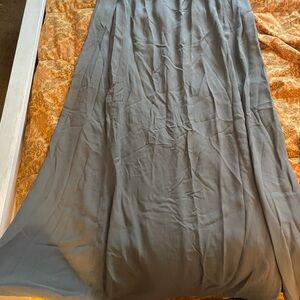 Eileen Fisher Silk Gray Maxi Skirt